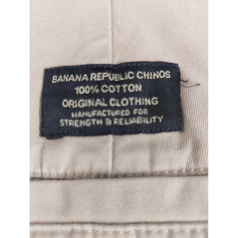 Banana Republic Men Chino Pant 34X32 Beige Straight Leg Casual‎ Work Trouser